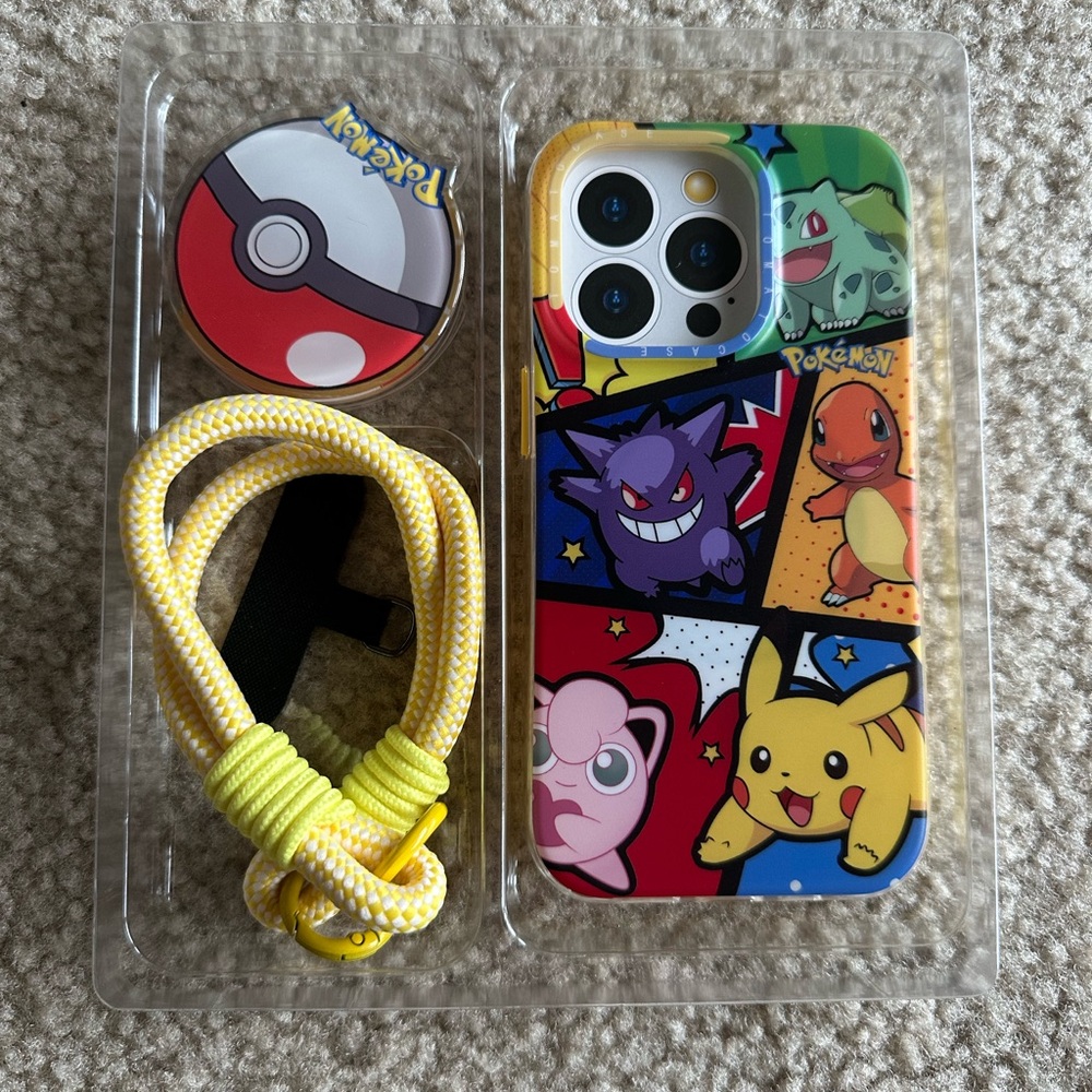 iPhone 14 Pro pokemon phones case charm accessories set